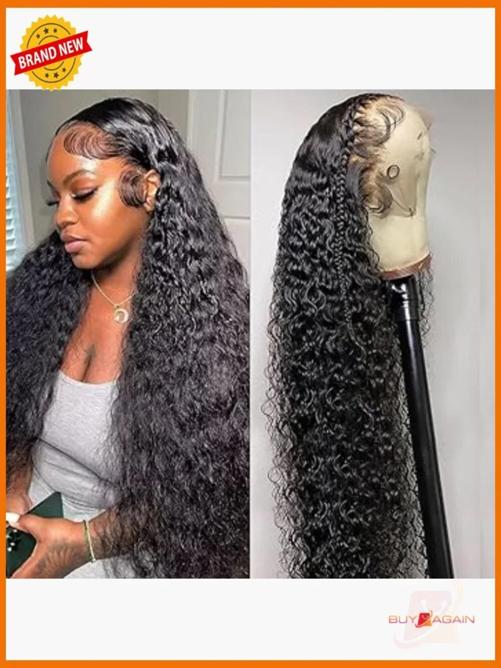 Water Wave Lace Front Wig 13x6 HD Human Hair 200 Density Pre Plucked